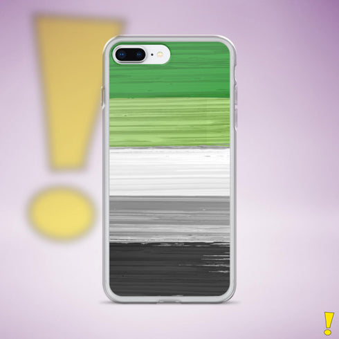 Aromantic Pride Flag Brush Strokes Clear Case for iPhone®